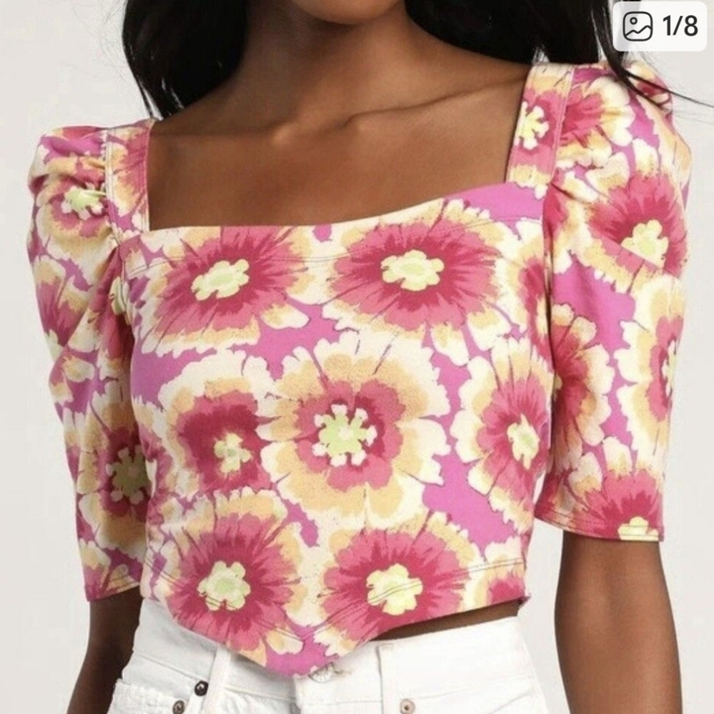 Free People Floral Cotton Top - Picture 3 of 11